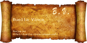 Buella Vince névjegykártya